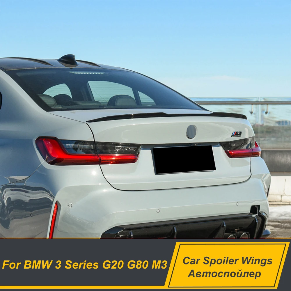 

For BMW 3 Series G20 320i 325i 330i 2019 M3 Rear Trunk Lid Car Spoiler Wings ABS Carbon Black Exterior Tuning Accessories Parts