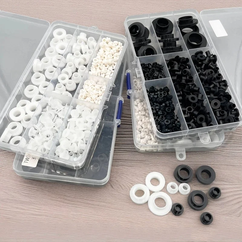 Schwarz Weiß Schraube Nylon Transistor Dichtung Die Schritt T-Typ Kunststoff Unterlegscheibe Isolierung Abstandshalter Gewindeschutz T-förmig für Schrauben – Detail 3