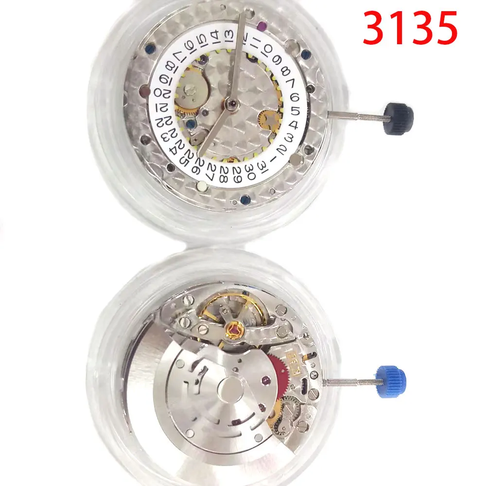 A Dandong 3135 Automatic Mechanical Movement Blue Swing Wheel Men's Watch Submarine Crew Unmarked Upper Chord Replacement Parts