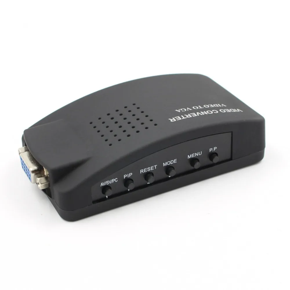 Small Size BNC To VGA BNC To VGA Converter Signal Conversion Video Converter BNC To VGA Adapter Box 1080P Black Industrial