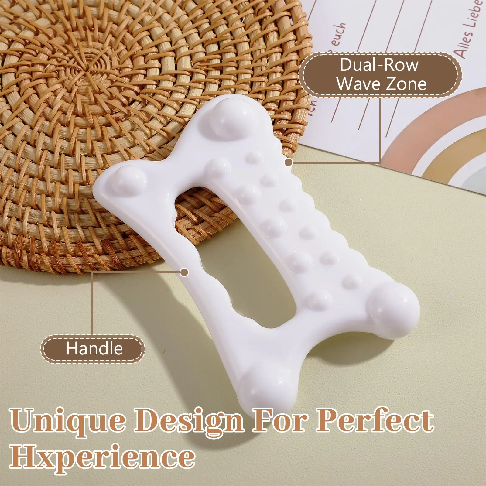 A square thumb massager, multifunctional acupoint pressing massage, portable bone-shaped design for meridian relaxation view 3