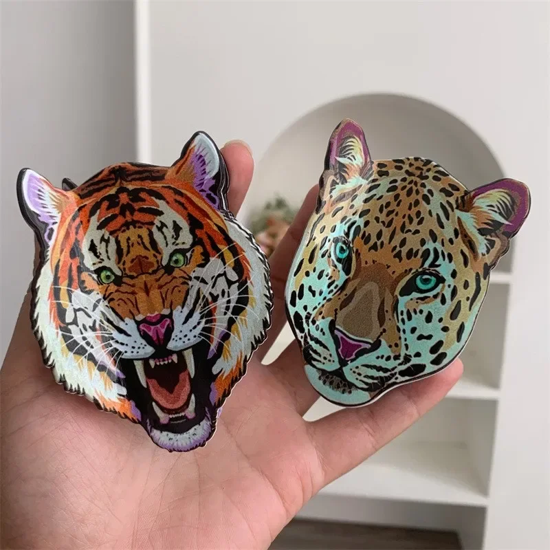 New Animal Series Hair Claw Cool Tiger Lion Cheetah Leopard Head Crab Hair Clips for Woman Girls Winter Fashion Hair Accessories