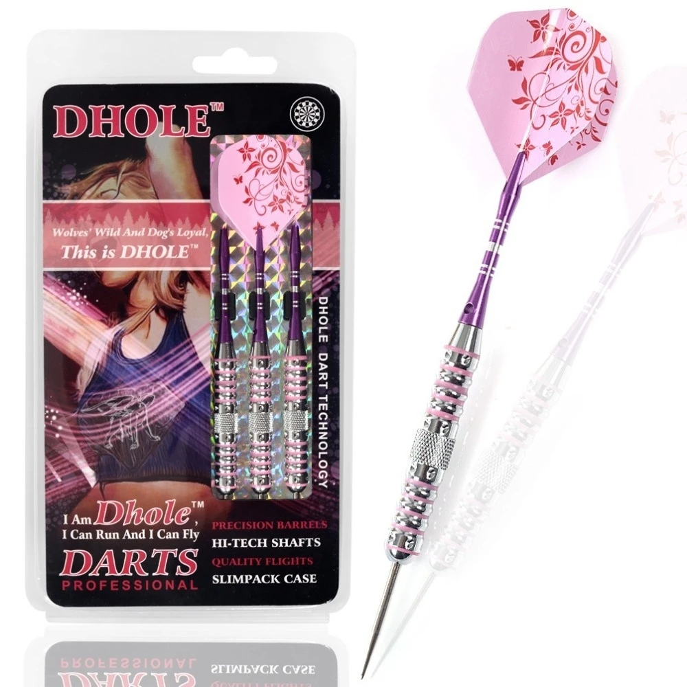 

CUESOUL 23 Grams Steel Tip dart Set Steel Tip Darts With Pink Aluminum Shaft & Flight
