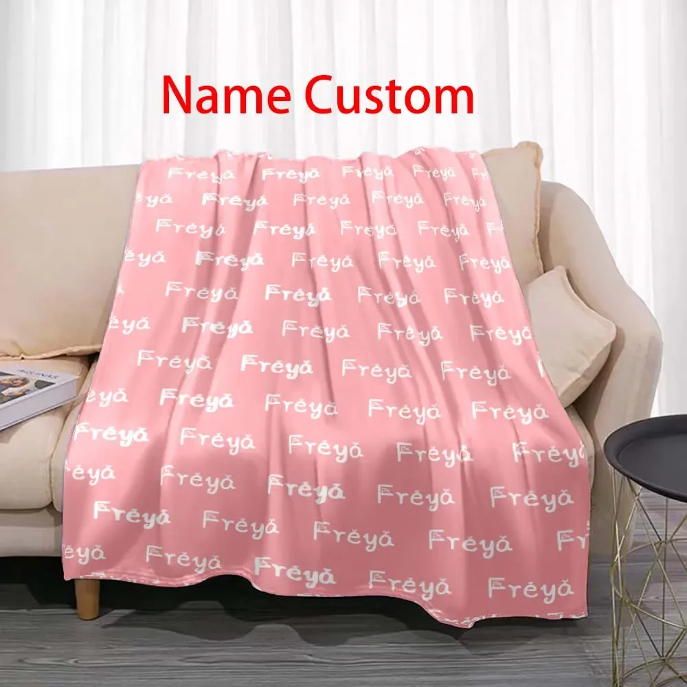 

Personalized Name Custom Warm and Soft Printed Blanket Bedroom Livingroom Bed Warm Soft Comfortable AirConditioner Office Throw