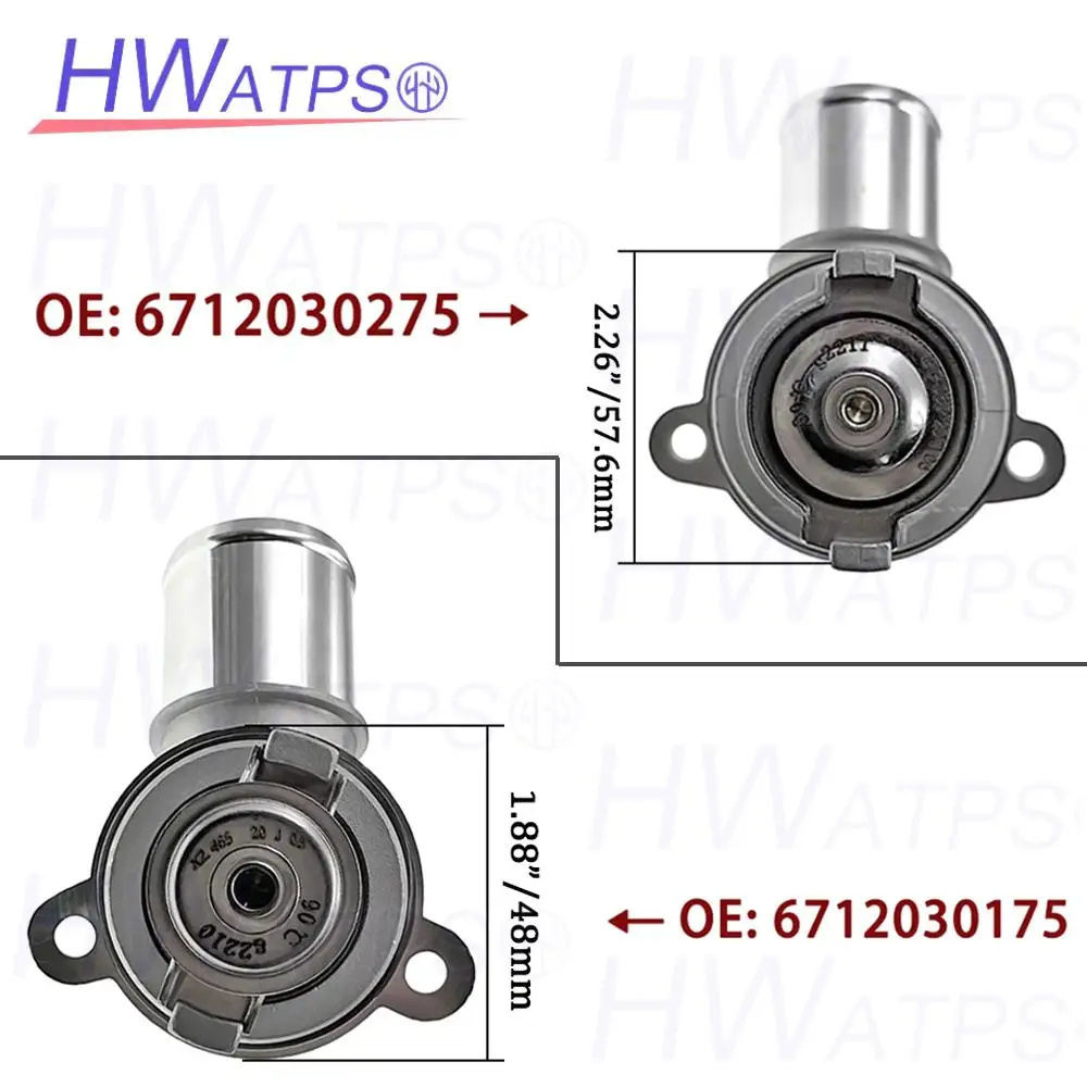 6712030175 New Engine Coolant Thermostat Assembly Housing For Ssangyong Korando C Rodius Stavic Rexton D20 2012-2015