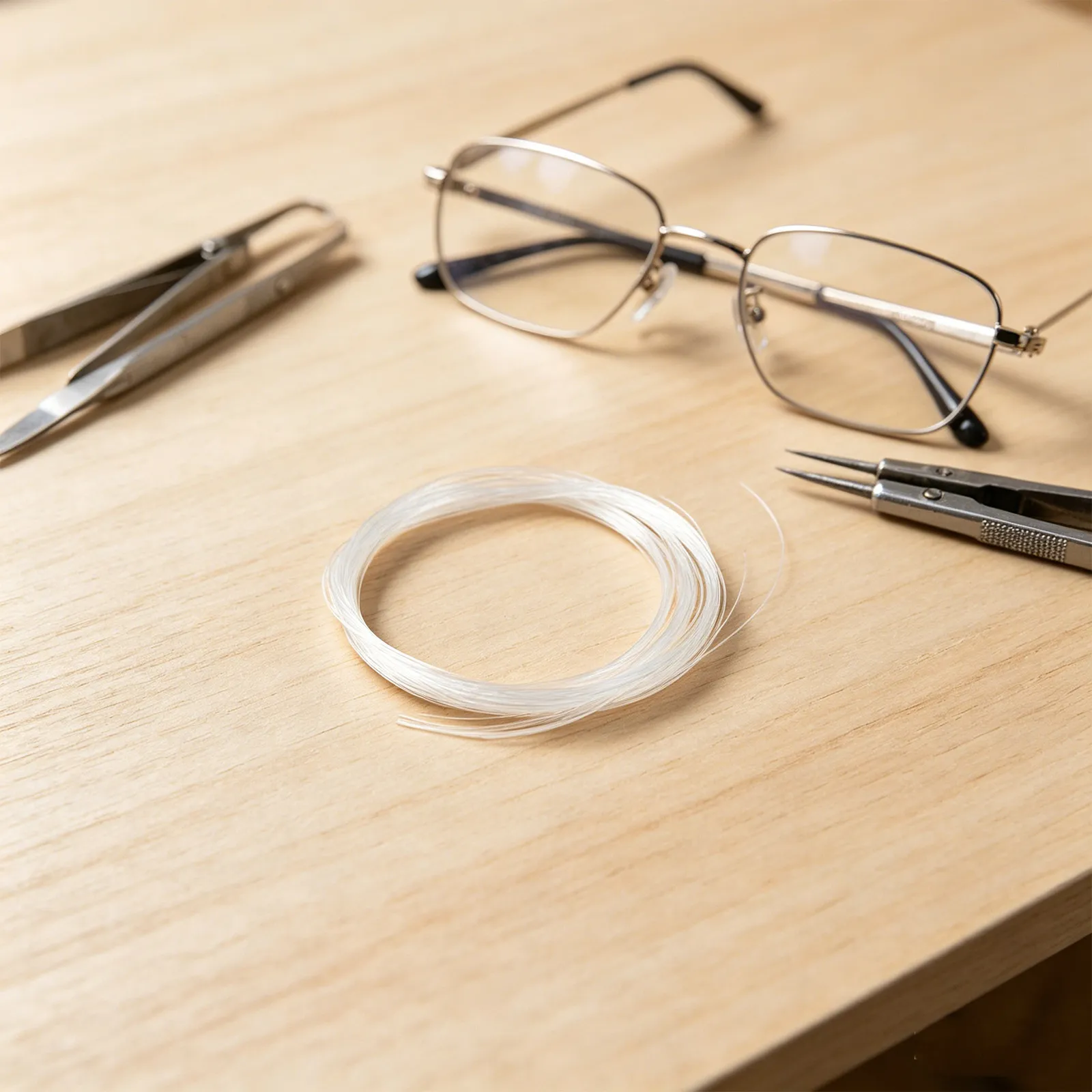 3Pcs Eyeglass Frame Repair Wire Transparent Nylon Semi Rimless Glasses Replacement Lens Retaining Cord Glass Repair Accessory