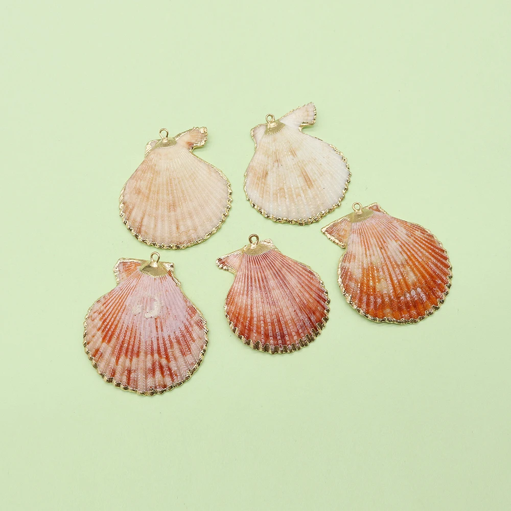 Bohemian Natural Sea Shell Scallop Pendants Charms for Jewelry Making DIY Necklace Anklets Fashion Jewelry Accessories Supplier