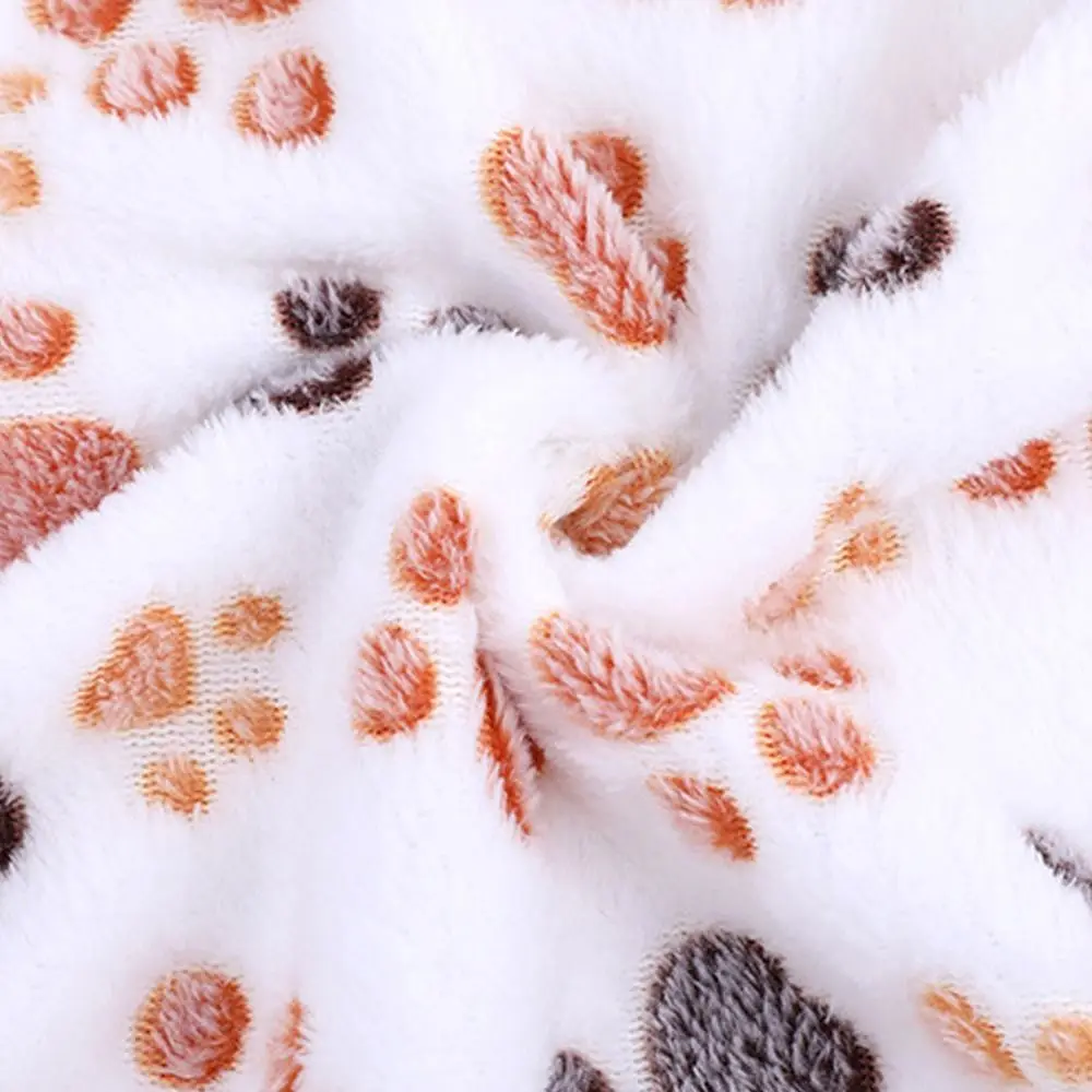 Thick Soft Bone Pattern Multi-color optional Cats Paw Dogs Fleece Blanket Winter Quilt Flannel Blanket Pet Blanket