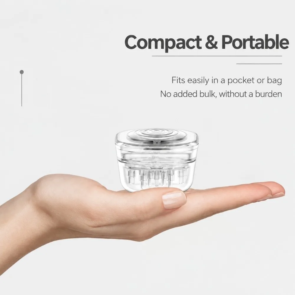 15ml Refillable Mini Scalp Applicator Comb Transparent PP Material Multifunction Massage Comb Roller Ball Scalp Massage Tool