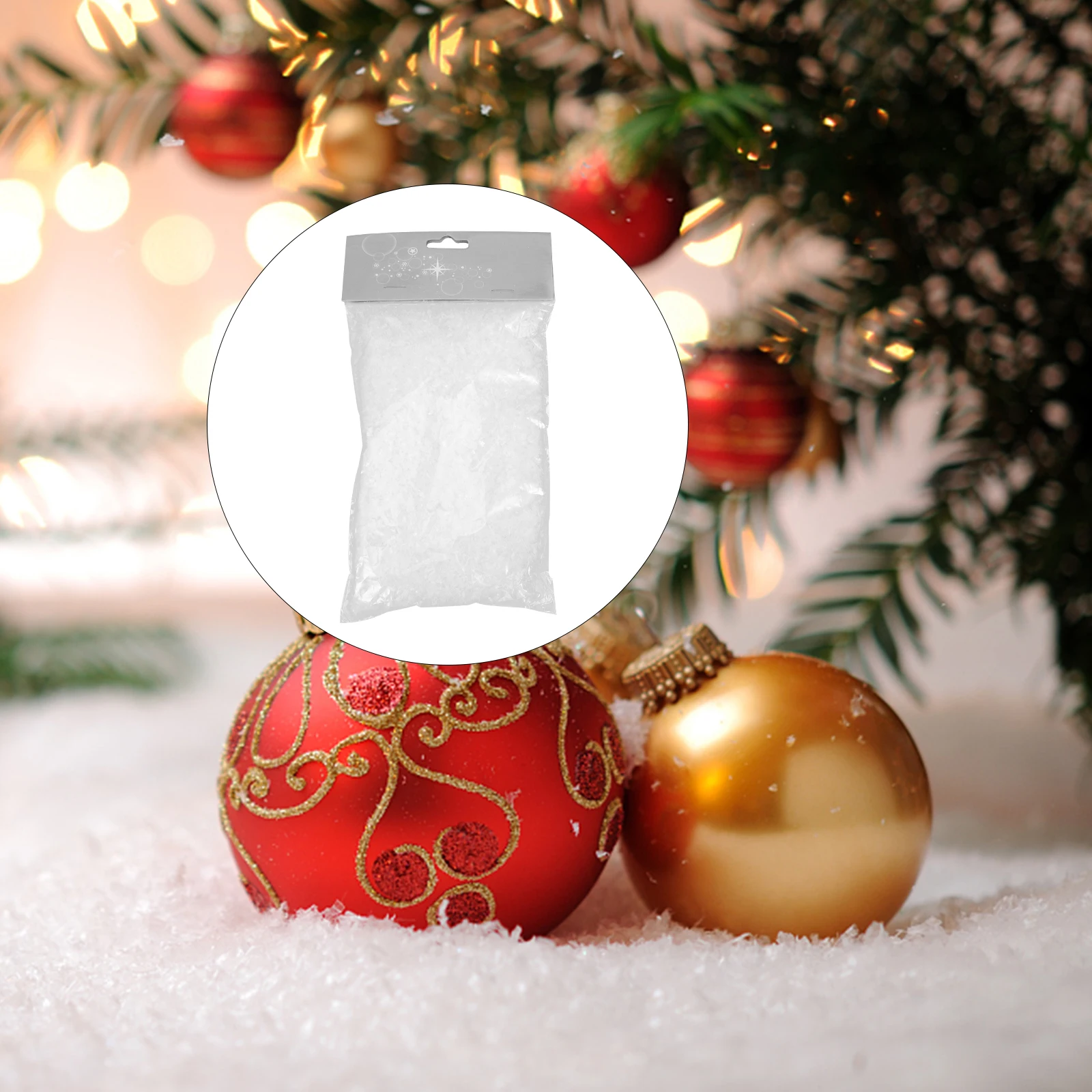 

2 Bags Dry Snow Powder for Crafts Artificial Fake Snow Decorative Xmas Floor Party Scene Wedding Winter Themed Decor Science