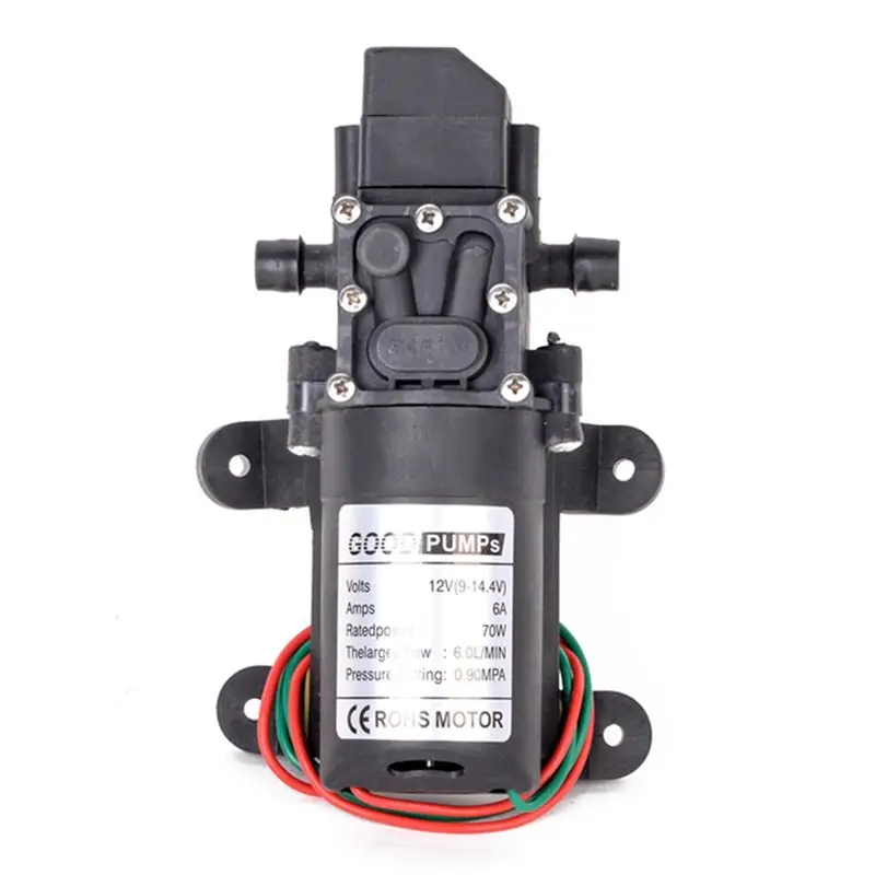 NEW! 1Pcs Automatic Flow Switch 6L/Min DC12V 70W 130PSI AUTO Diaphragm Water Pump Self Priming Pumps, Straight