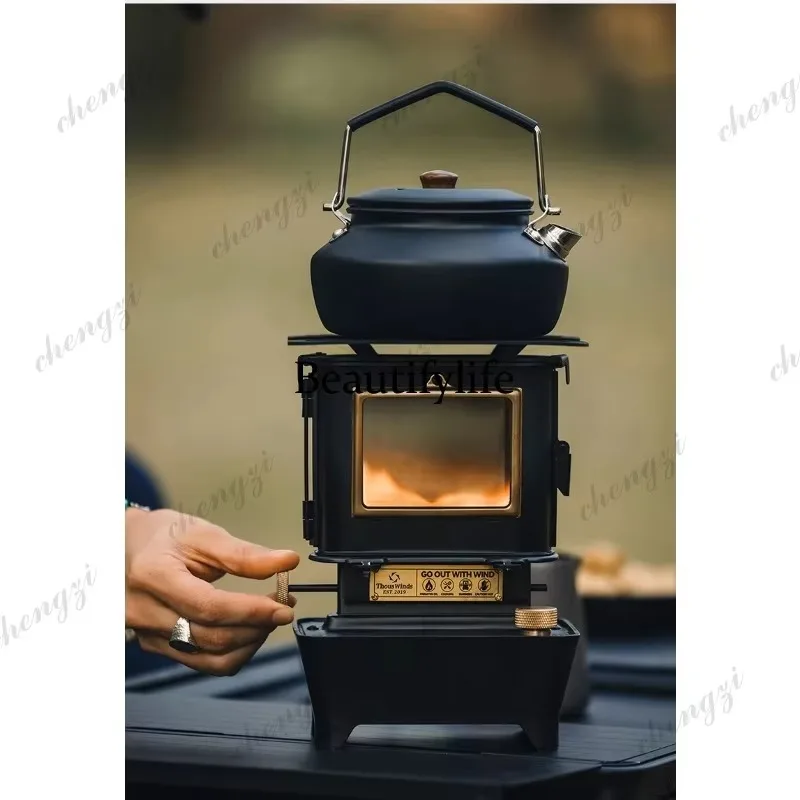 E136 Furnace Heater Outdoor Camping with Storage Bag Tea Brewing Grill