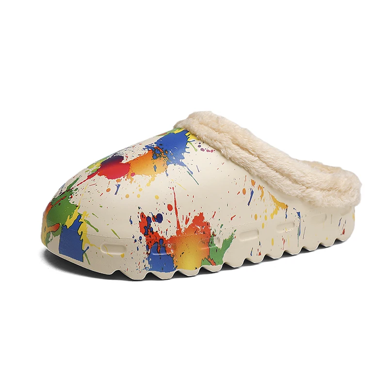 

Тапочки пушистые унисекс, хлопок, полуботинки для дома и улицы, Нескользящие, сохраняющие плюш, для снега, для мужчин и женщин, 2023