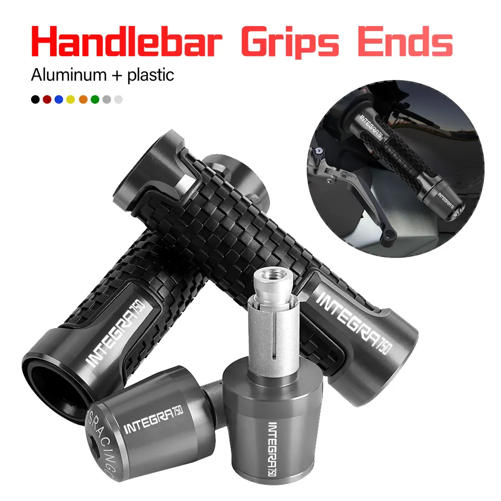 

7/8'' 22mm Motorcycle handlebar grips ends handle bar Anti-skid grip end FOR HONDA Integra 750 2014 2015 2016 2017 2018 2019