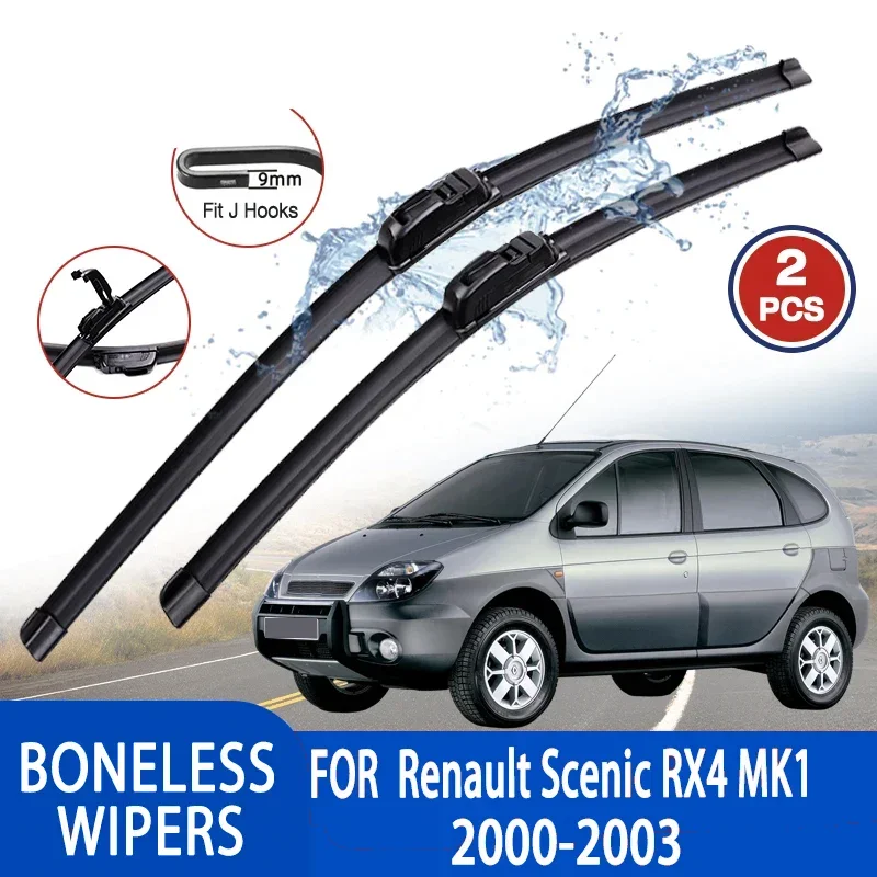 

For Renault Scenic RX4 MK1 2000-2003 Car Wiper U-type Soft Rubber Boneless Wiper HD Quiet Durable Automotive Wiper24"+16"