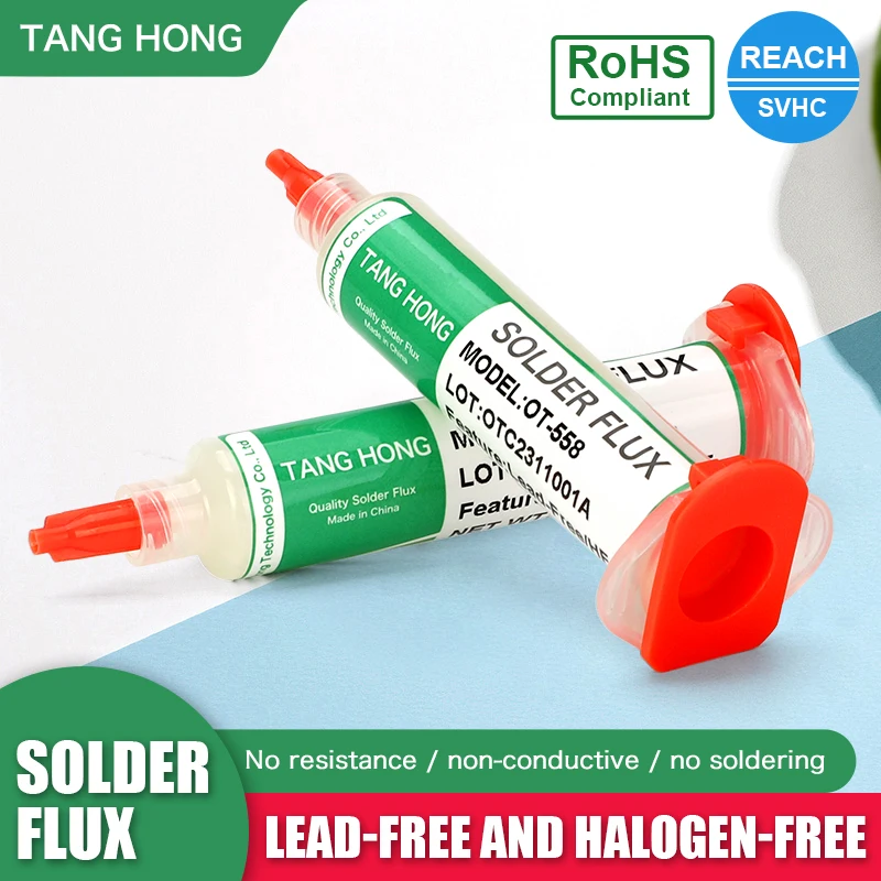 10cc Flux For Soldering Syringe Solder Tin Paste Lead-free OT-558 For Phone LED BGA SMD PGA PCB Repair + Needles Rework Tools