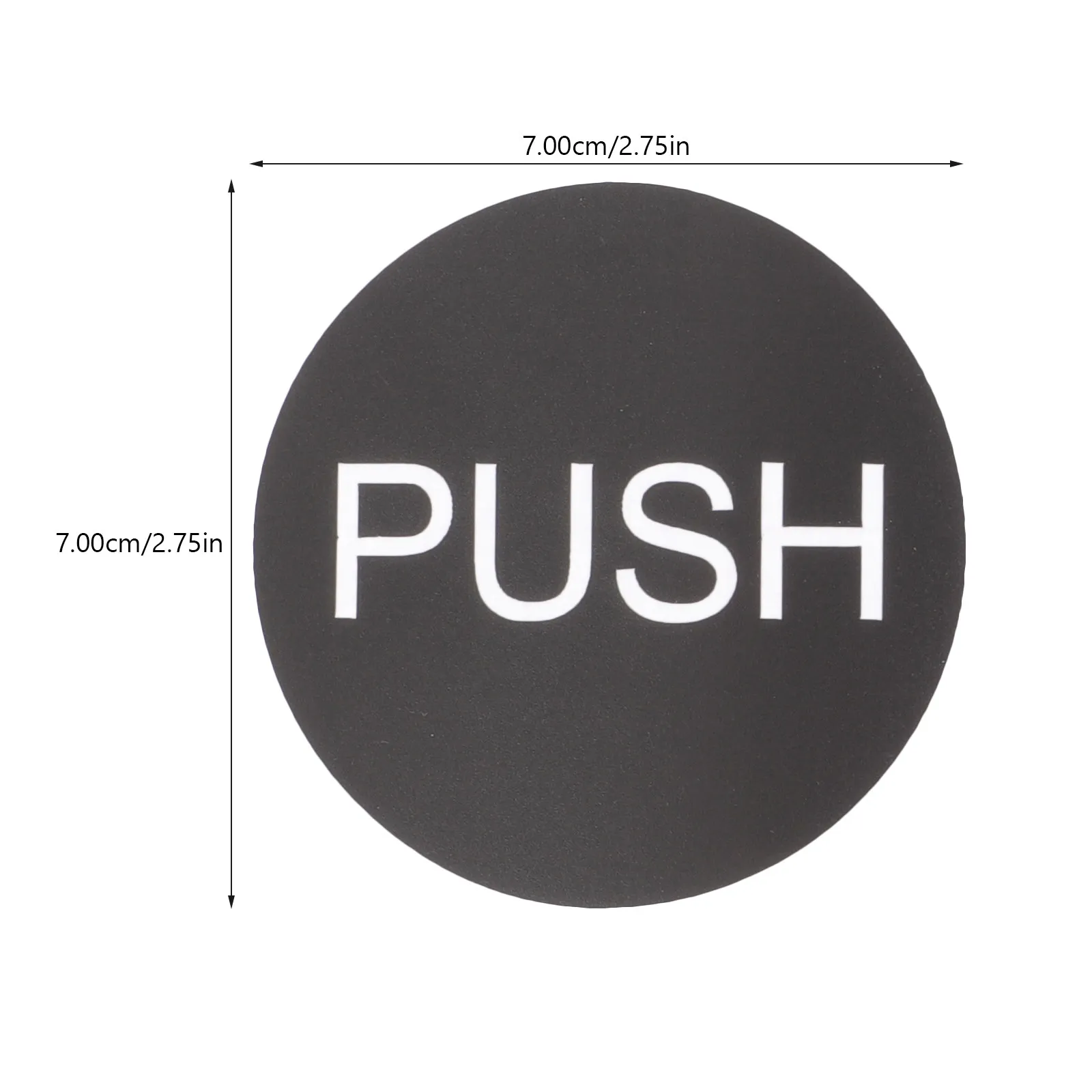 4Sets Round Push Pull Stickers Premium PVC Door Decals for Glass Doors Easy Apply Remove No Residue Store Restaurant Office Use
