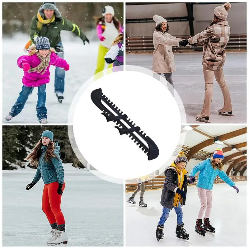 Plastic Ice Blade Protector Non-Slip Universal Ice Skate Blade Guards Wear-Resistant Ice Knife Blade Protector Sleeve for Hockey