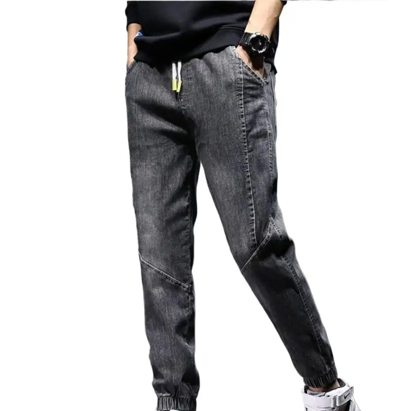 

2024 Men Jeans mens fashion clothing Black Blue Cargo Jeans Men Streetwear Denim Jogger Pants Men Baggy Harem Jean Trousers