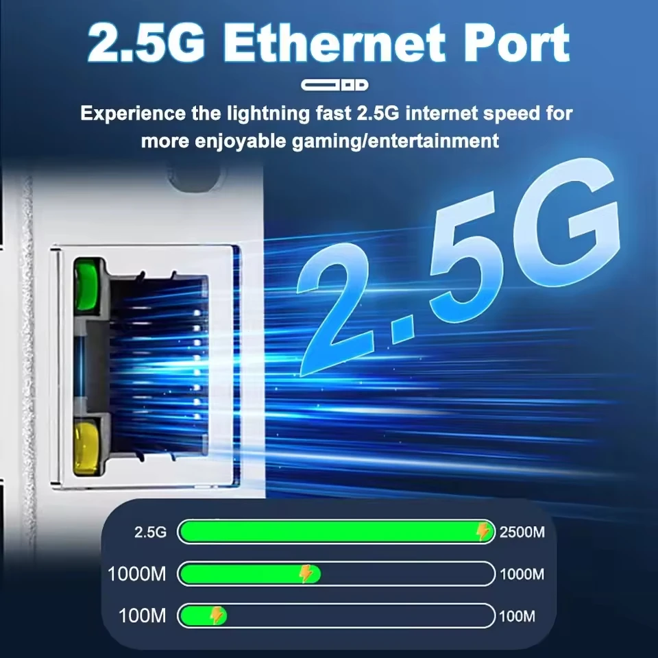 2500Mpbs PCIe to RJ45 Network Adapter Inte I225 2.5Gbps Gigabit Network Card Ethernet Wired LAN Controller Adapter For Win10/11