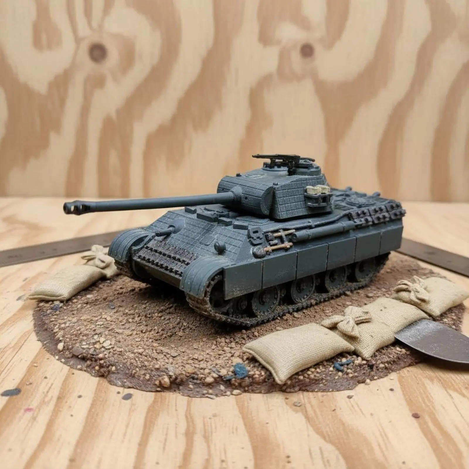 

1:144 Armored Vehicle Model Collectible Panther Armored Vehicle Model Toy Painted for Collectors