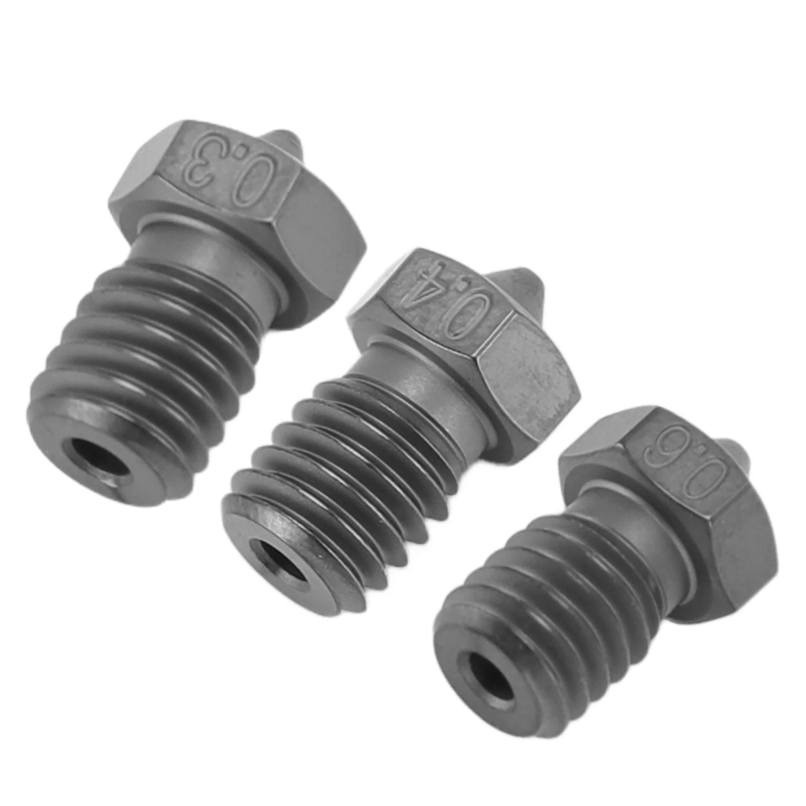 

Сопло экструдера V6 из закаленной стали с покрытием из карбида вольфрама для 3D-принтеров Voron и Prusa MK3S