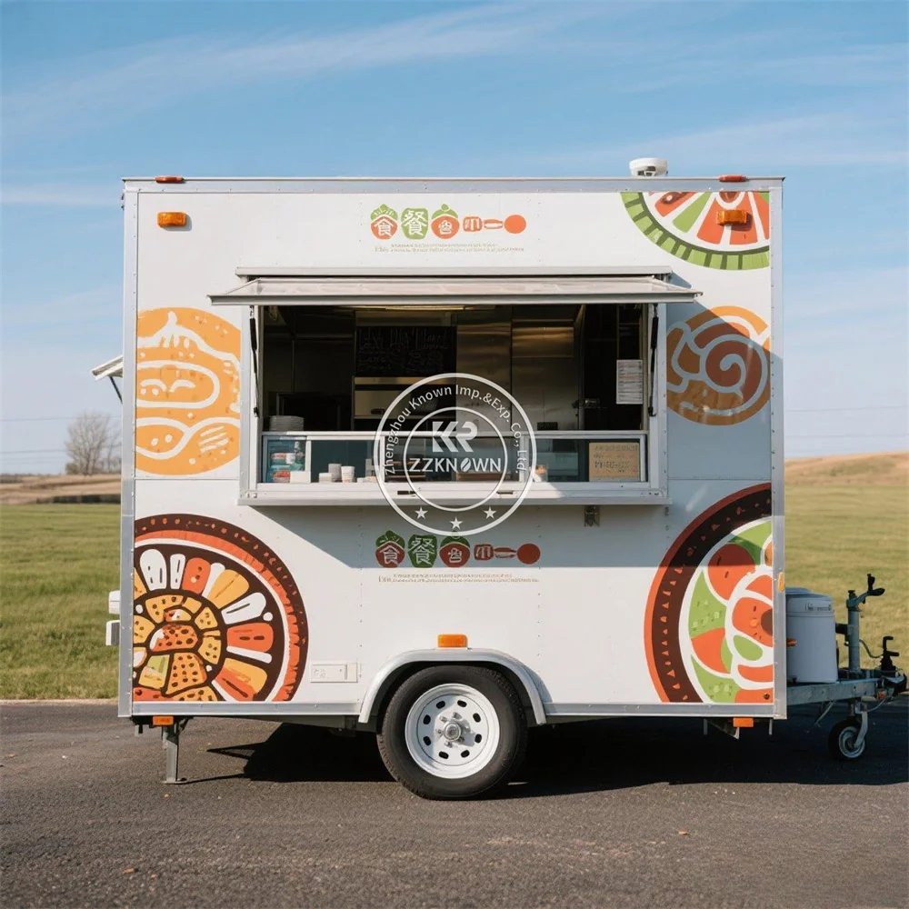 

Мобильный прицеп для еды, грузовик для мороженого, хот-дог, пицца, ресторанная тележка, уличная концессионная грузовик для фаст-фуда с полной кухней