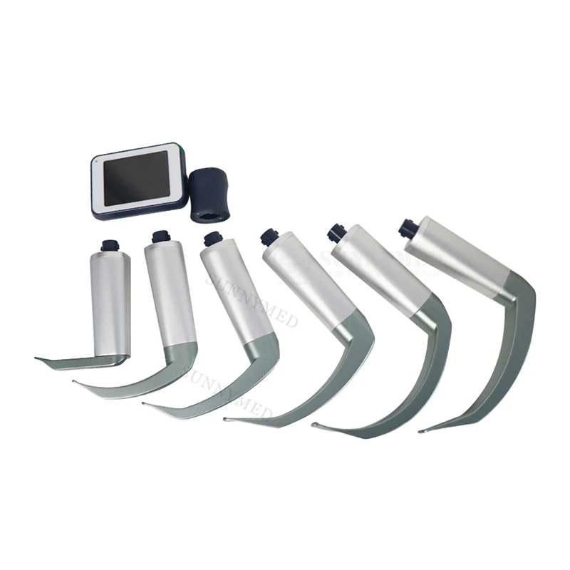 Miller Video laryngoscope with 6 Size of Blades Difficult Airway Intubation Mill  D Blades Reusable video laryngoscope