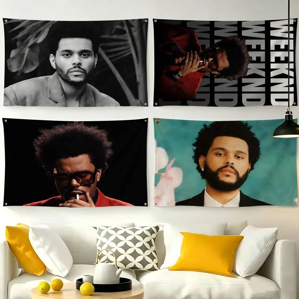 Hot Singer The Weeknd Flags for Bedrooms Home Decor Items Outdoor Decors Garage Decoration Flaga