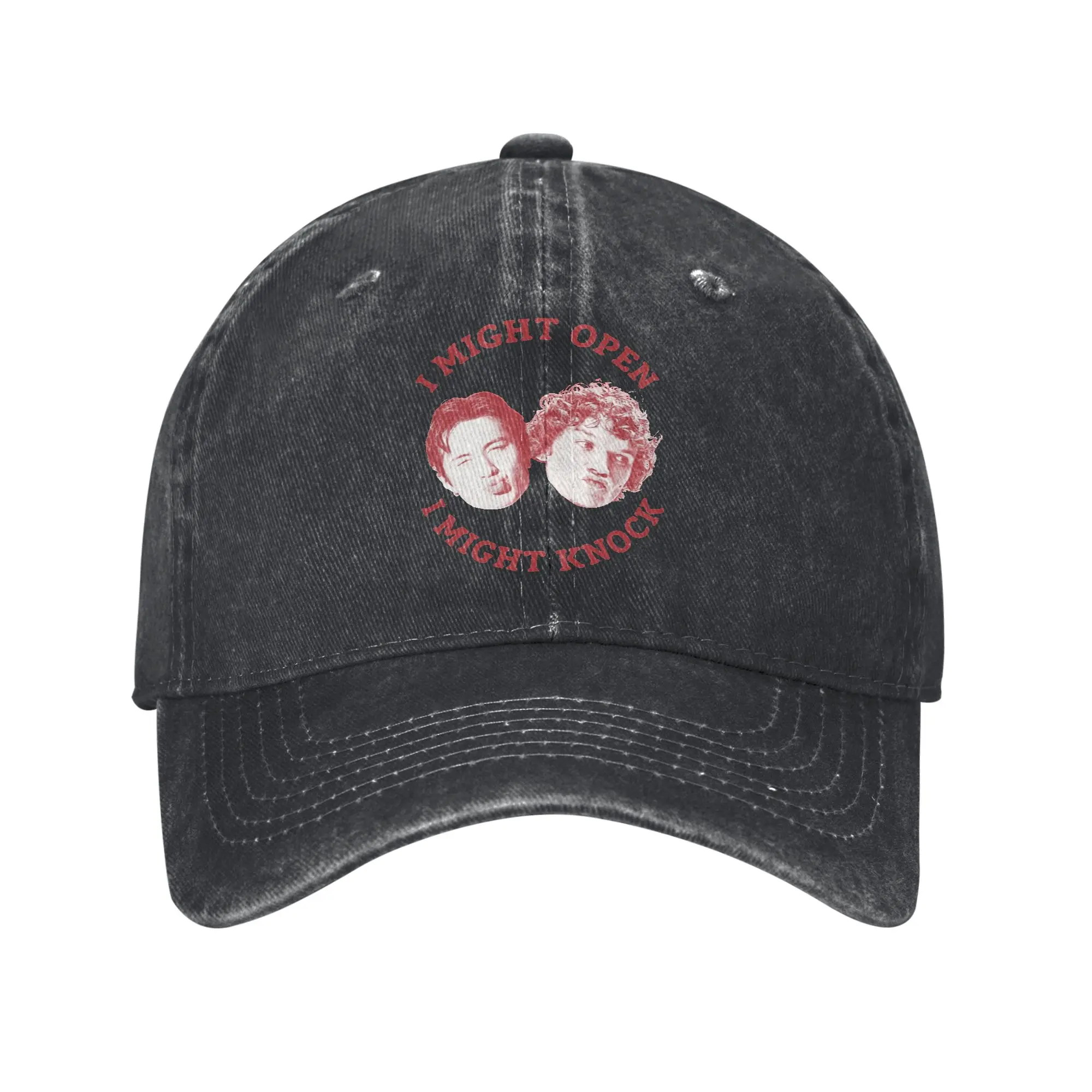 Connor Storrie And Hudsons Williams Unisex Style Baseball Caps I Might Open I Might Knock Distressed Denim Hats Cap Snapback Cap