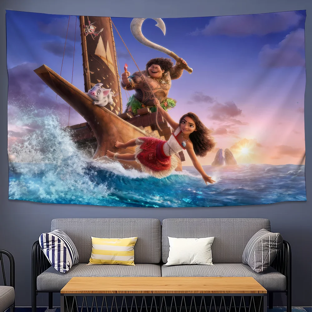 كارتون لطيف M-Moana 2026 Q العلم الديكور في الهواء الطلق نزهة حفلة الفن معلقة المنزل التخييم لافتة الحفلات أفضل الأسعار ضرب المنتج