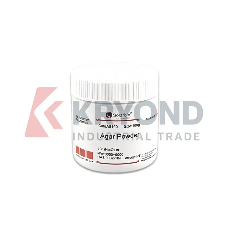 Solarbio Agar Powder CAS 9002-18-0 A8190 Microbial Culture Medium Laboratory Reagent for Research Analysis 100g 500g 1kg Use Kit