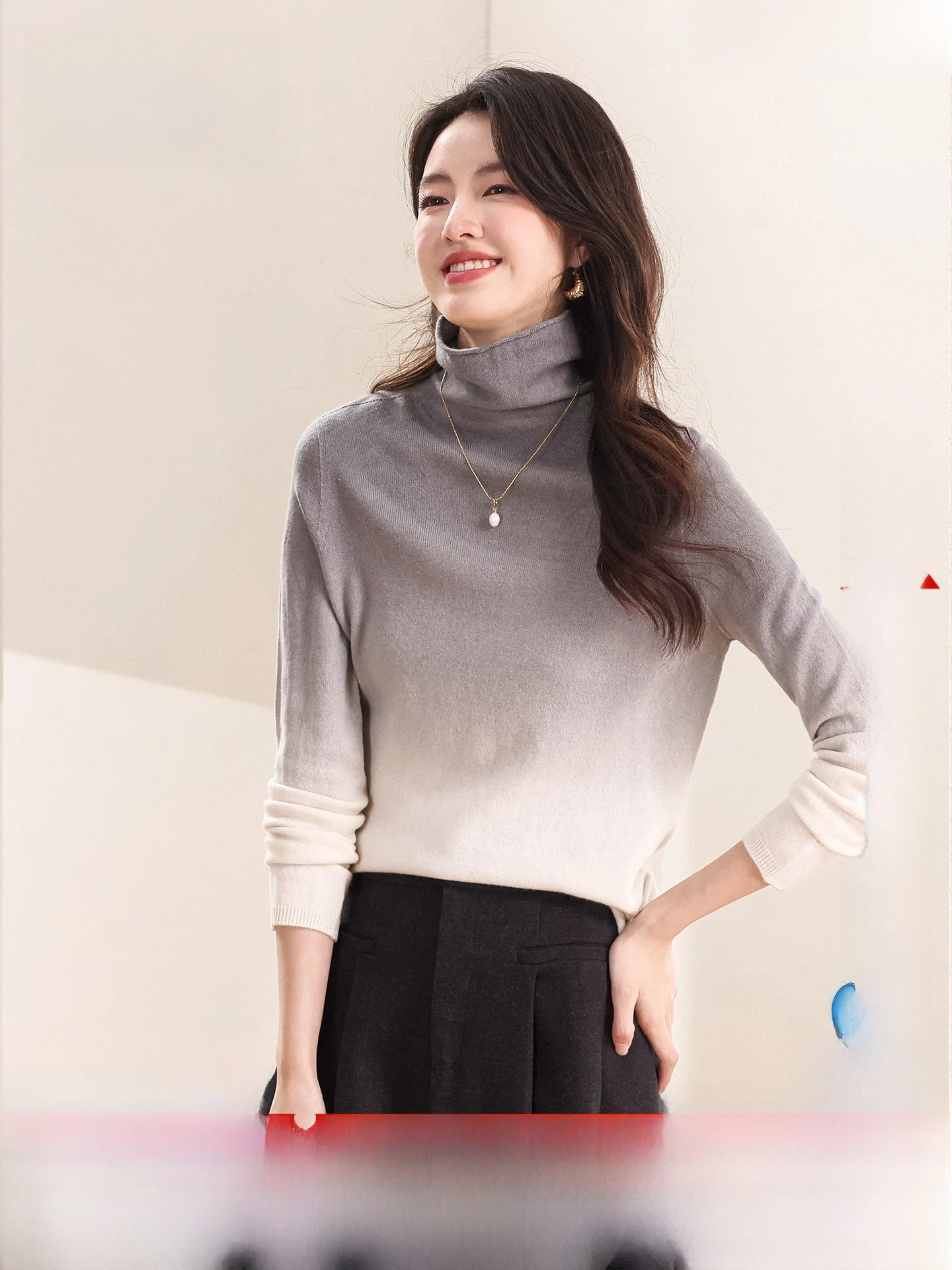 

Теплый женский свитер с высоким воротником, мягкий, из 100% шерсти, для повседневной носки, стандартный крой, с длинными рукавами, зимняя мода