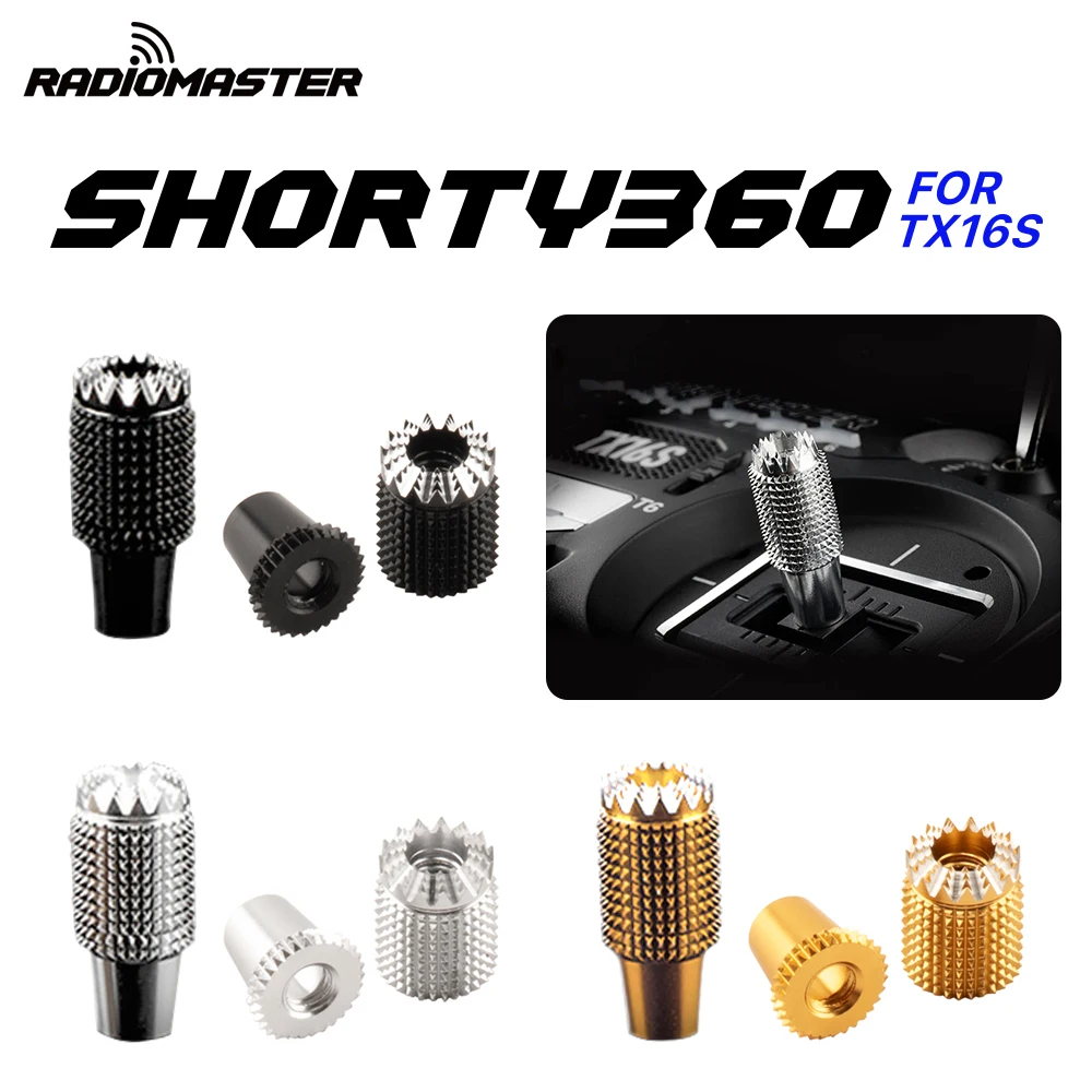 RadioMaster Shorty360 Gimbal Stick Ends M4 Thread Non-Slip For TX16S MK3/ MK3 MAX Transmitter AG02 Hall Joysticks Upgrade