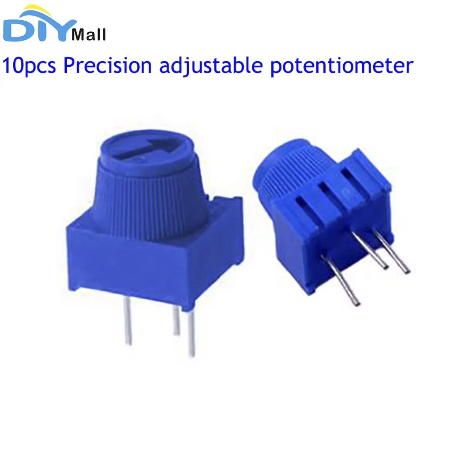 10pcs 3386P-1-102 3386P-1-103 3386P-1-104 Trimpot Trimmer Potentiometer with Knob Cap 1K/10K/100K Adjustable Potentiometer