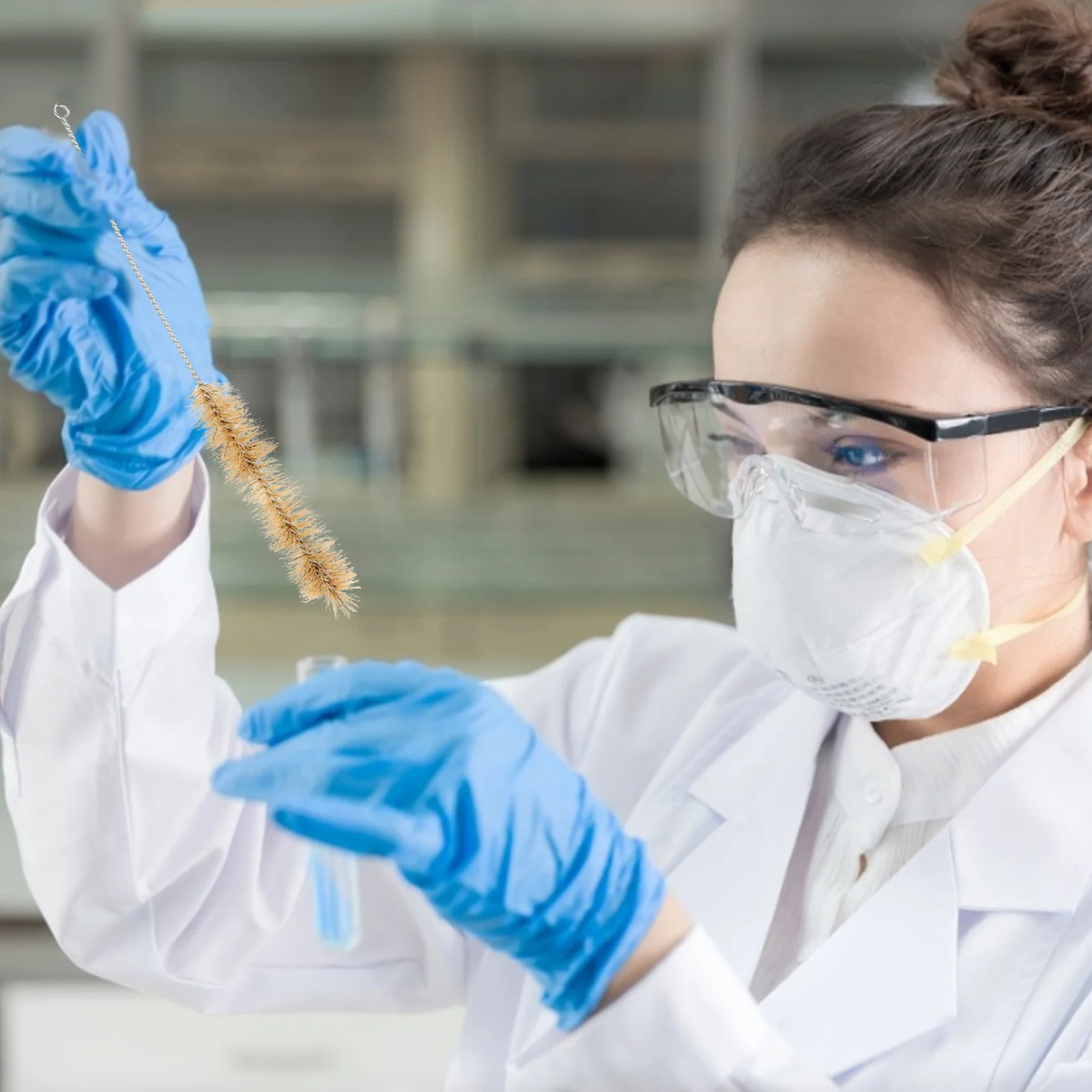 

10Pcs Nylon Tube Cleaning Brush Durable Test Tube Cleaner Lab Cleaning Tool Soft Non-Scratch Practical Brush Cleaner