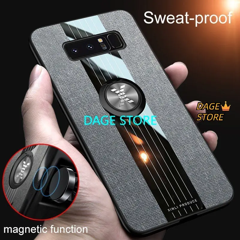 For Samsung Galaxy Note 8 Case Shockproof Finger Ring Back Cover Hard  Stand Casing