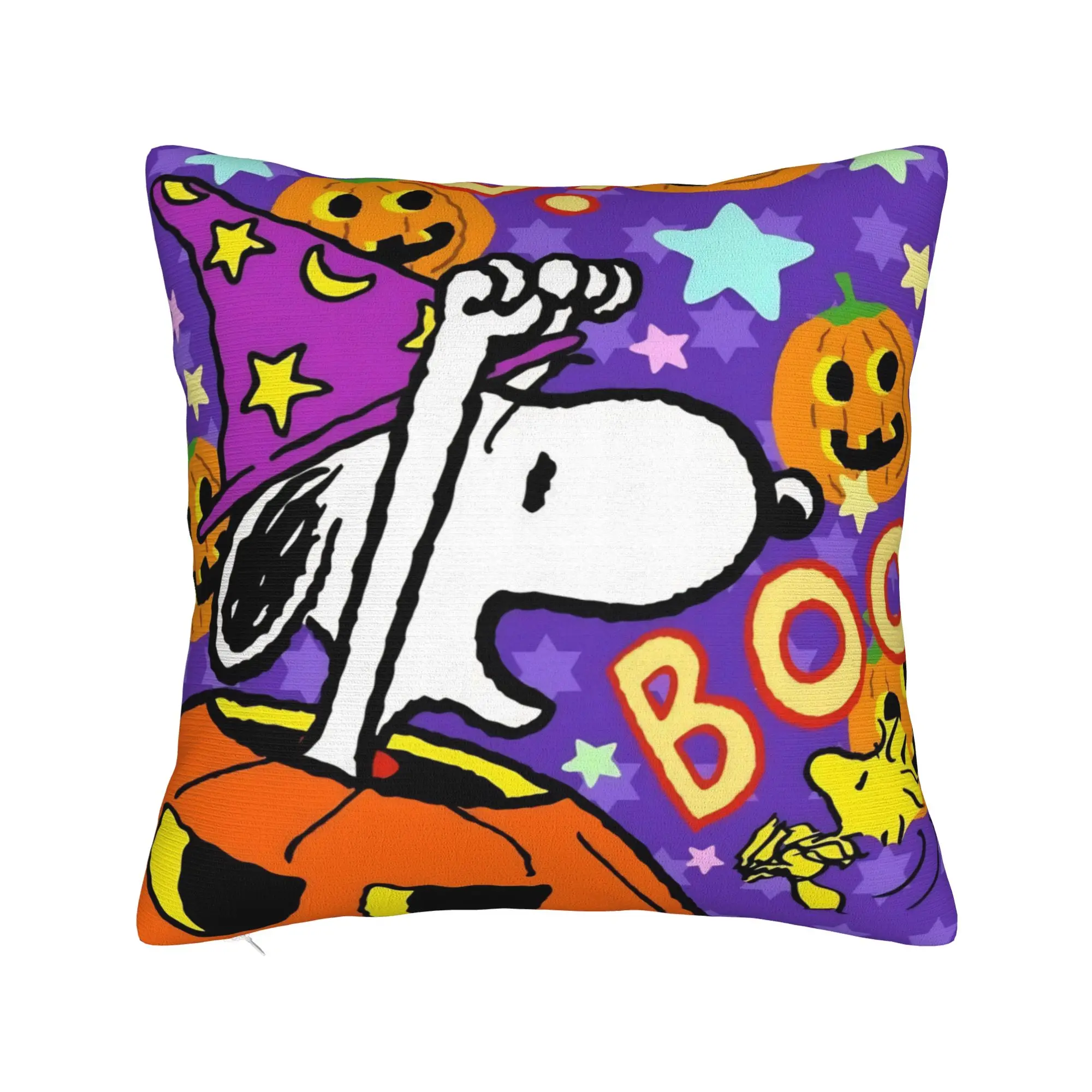 Halloween Snoopys Pillowcase Polyester Cushion Cover Decoration Pumpkin Boo Pillow Case Cover Home Zipper 40*40cm