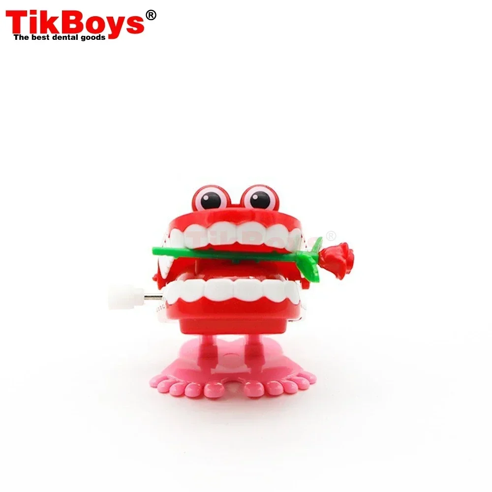 Gifts Dental Gift Jump Teeth Clockwork Toy Gift Tooth Mold Tooth Doll Jumping Teeth Halloween Christmas Cute Kids