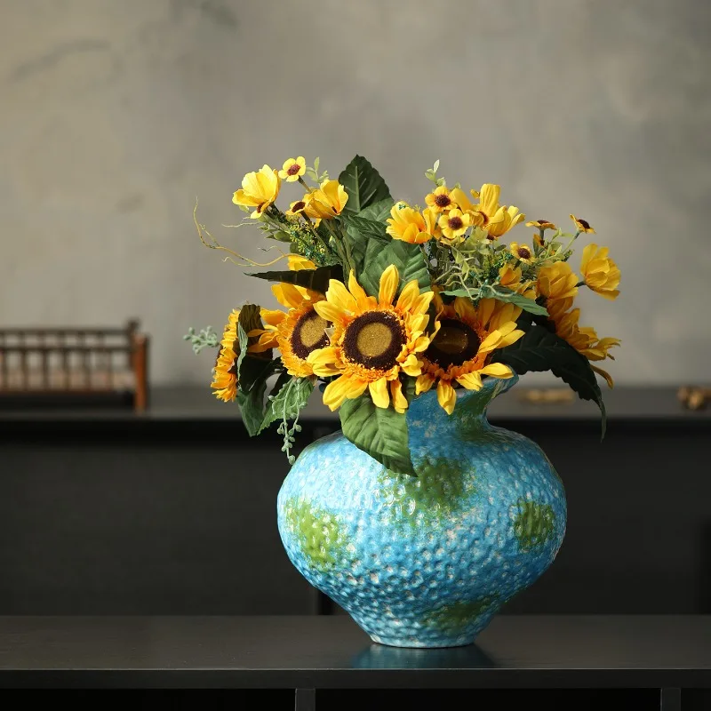 Ceramic Vase Living Room Hydroponic Flower Arrangement Homestay Entrance Decoration Ornament تحف كبيره للمنزل Jarrones 2026