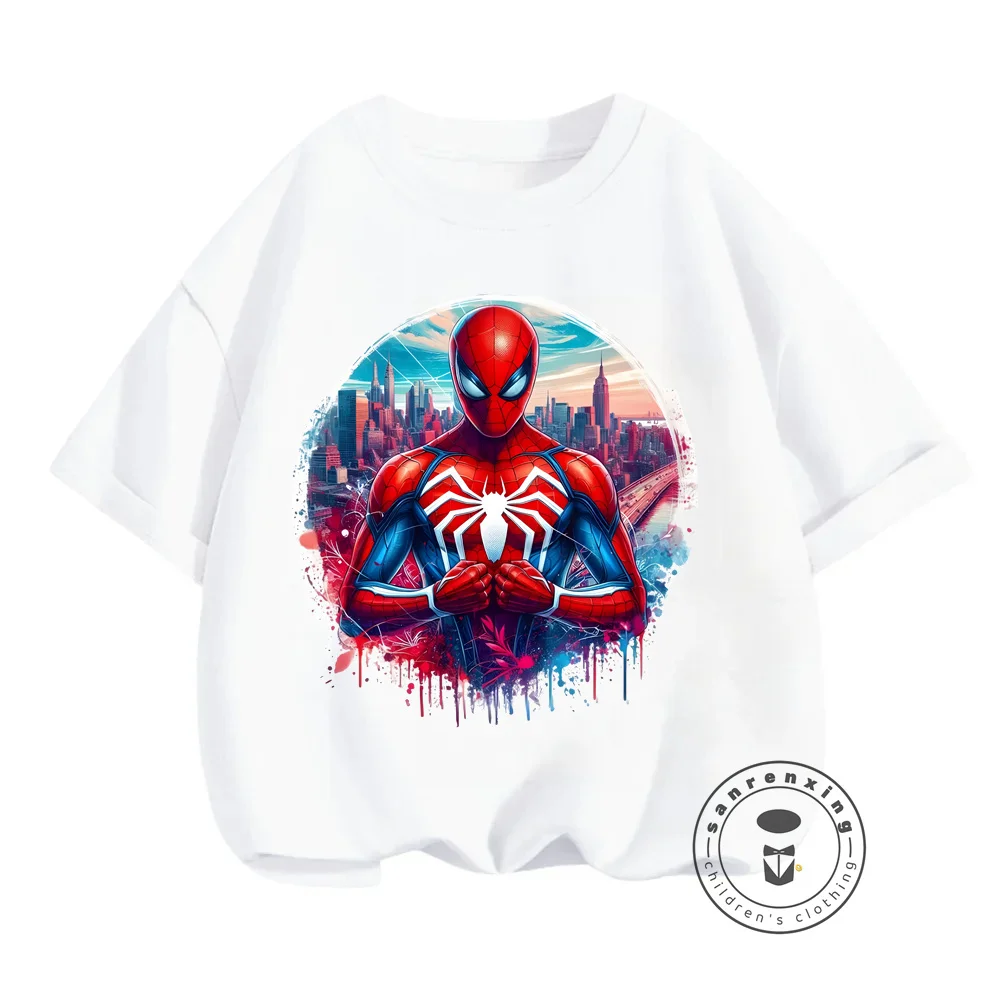 Cute Marvel Avengers Thor Summer Shirts Adorable O-Neck Tops for Boys Girls Ideal for Showcasing the Dashing Superhero on Campus