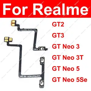 Bilashmart Realme GT 2 3 5 GT Neo 3 3T 5 5Se Power Volume Flex Cable On OFF Power Volume Buttons Flex Ribbon Repair Parts