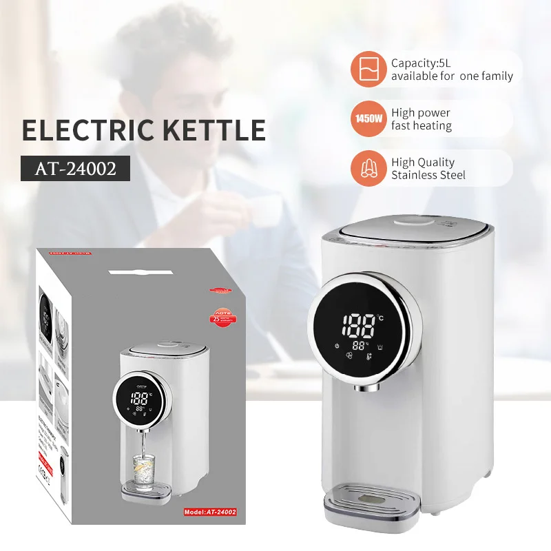 Bollitore elettrico intelligente con display LCD blocco bambini acqua bollente e conservazione del calore bollitore elettrico costante in acciaio inossidabile