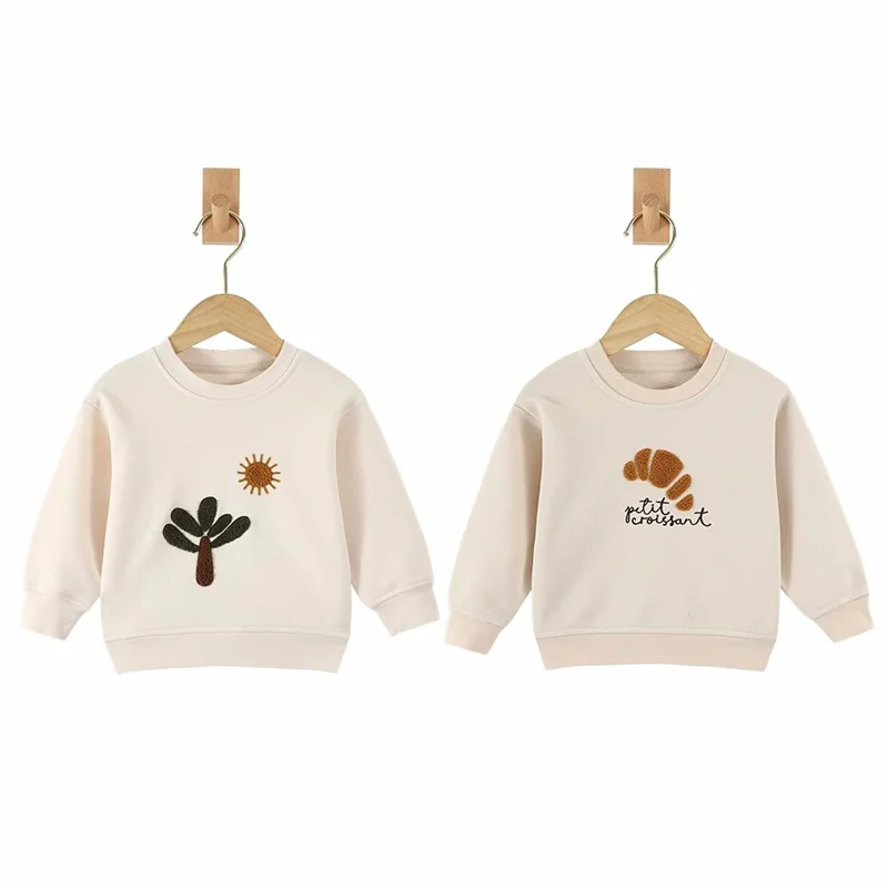 EnkeliBB Baby 6-9M 12M 24M Boy Spring Cotton Sweatshirt Lovely Bear And happy Letters Print Long Sleeve tops