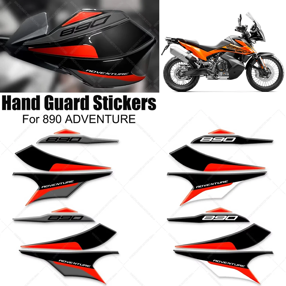 

For 890 Adventure 2023-2024 Motorcycle Accessories Hand Guard Stickers Protection Waterproof Protective Sticker