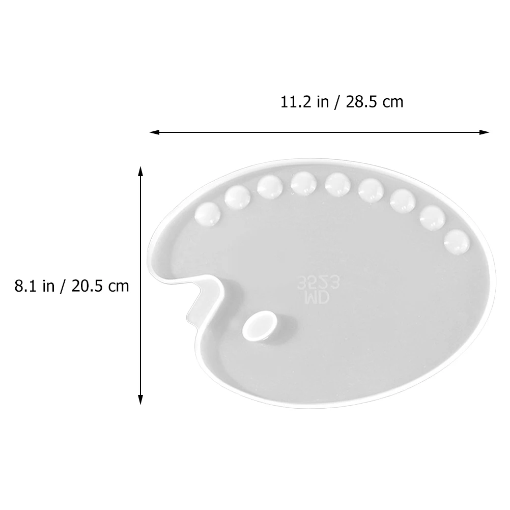 

Silicone Palette Mold for Resin Epoxy Crafting Supplies Easy Demould Non Stick Cleaning White Coaster DIY Tool Jewelry