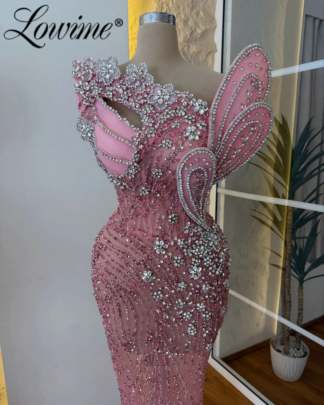 Sparkly blush rosa lantejoulas vestidos de baile com cristais árabe moderno moda casamento noite vestidos de festa de aniversário 2026 personalizado