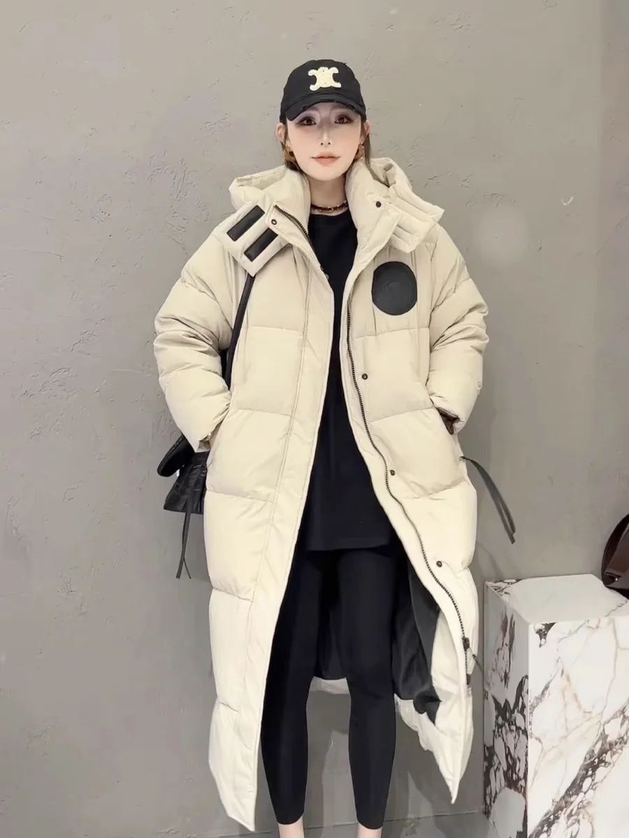 2024 New Winter Mid-length Korean-style High-end Advanced Niche Fashionable Warm Gentle Cotton-padded Jacket for Women