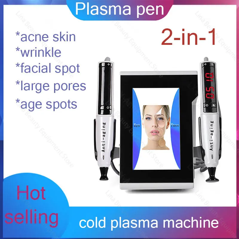 Máquina de plasma 2 en 1 para mejorar la piel del acné, eliminar arrugas, manchas faciales, tatuajes y precipitación de melanina