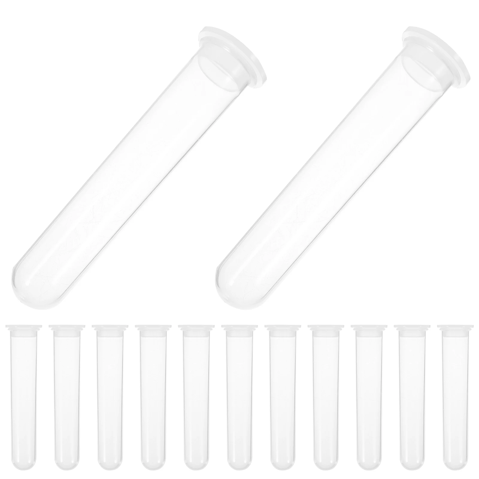 

100 Pcs Clear Tubes Small Storage with Caps Plastic Sample Test Microcentrifuge Scientific
